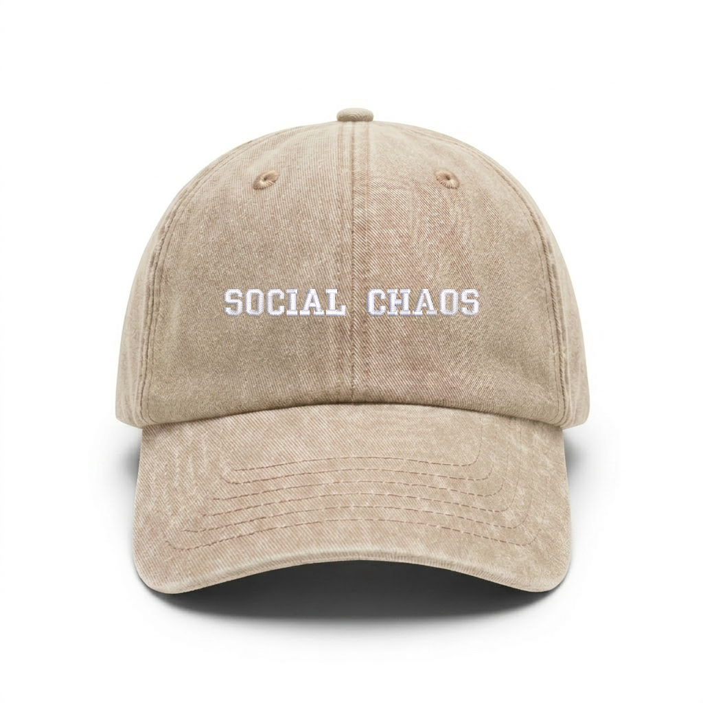 Vintage cap "SOCIAL CHAOS"