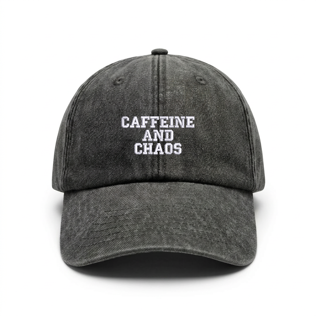 Vintage cap "CAFFEINE AND CHAOS"
