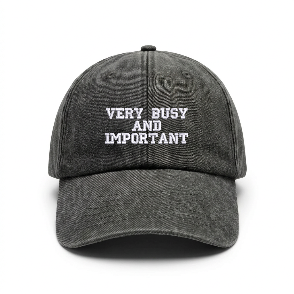 Vintage cap "VERY BUSY AND IMPORTANT"