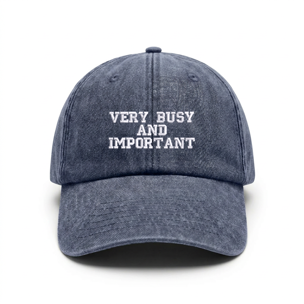 Vintage cap "VERY BUSY AND IMPORTANT"