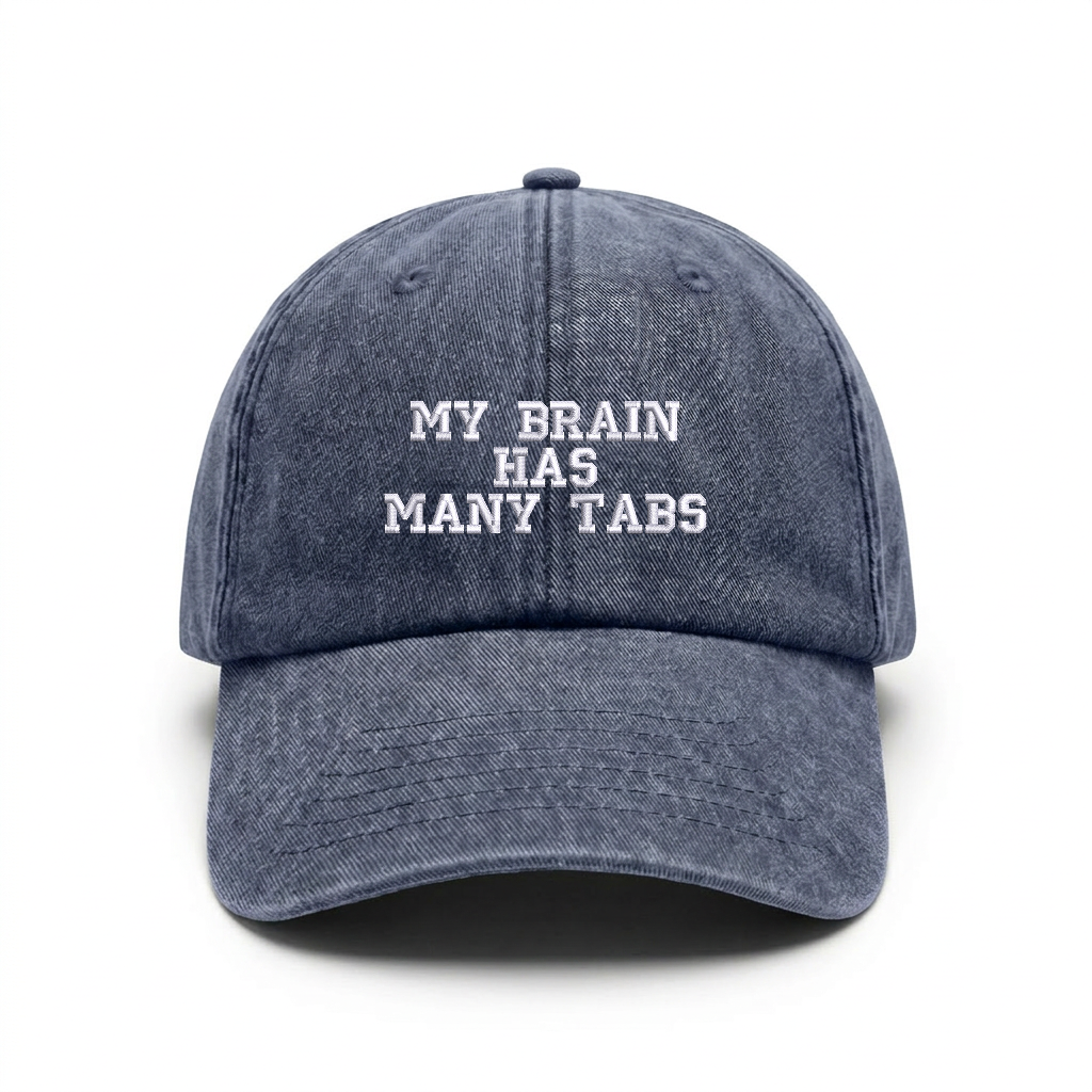 Vintage cap "MY BRAIN HAS MANY TABS"