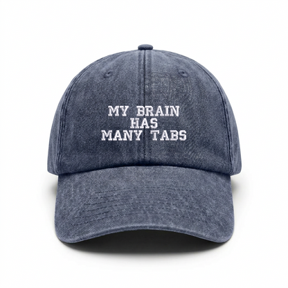 Vintage cap "MY BRAIN HAS MANY TABS"