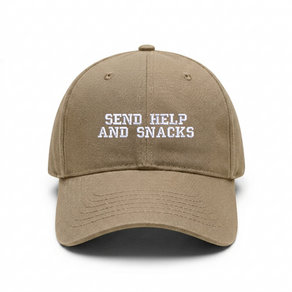 Standart cap "SEND HELP AND SNACK"