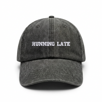 Vintage cap "RUNNING LATE"