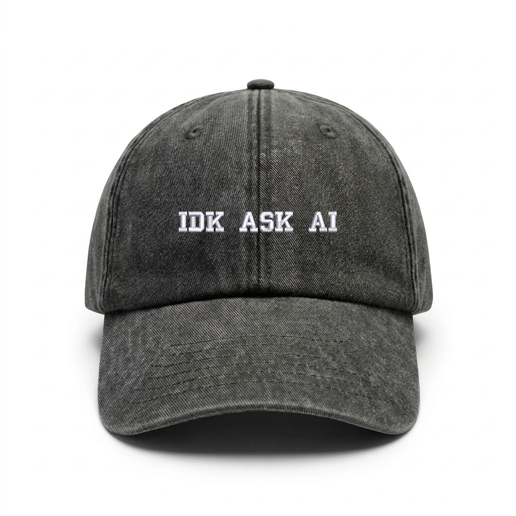 Vintage cap "IDK ASK AI"