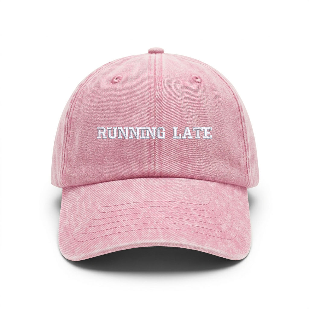 Vintage cap "RUNNING LATE"