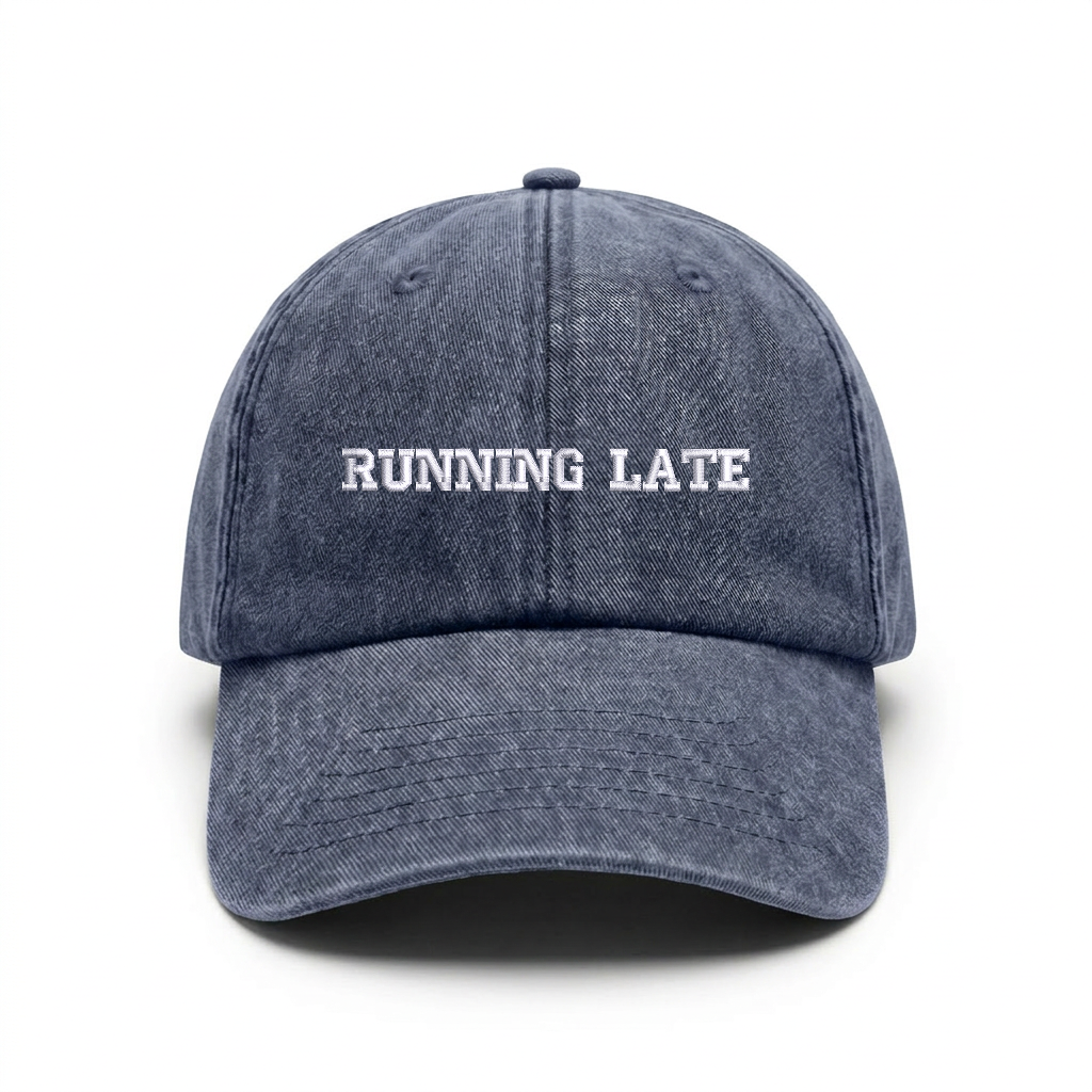 Vintage cap "RUNNING LATE"