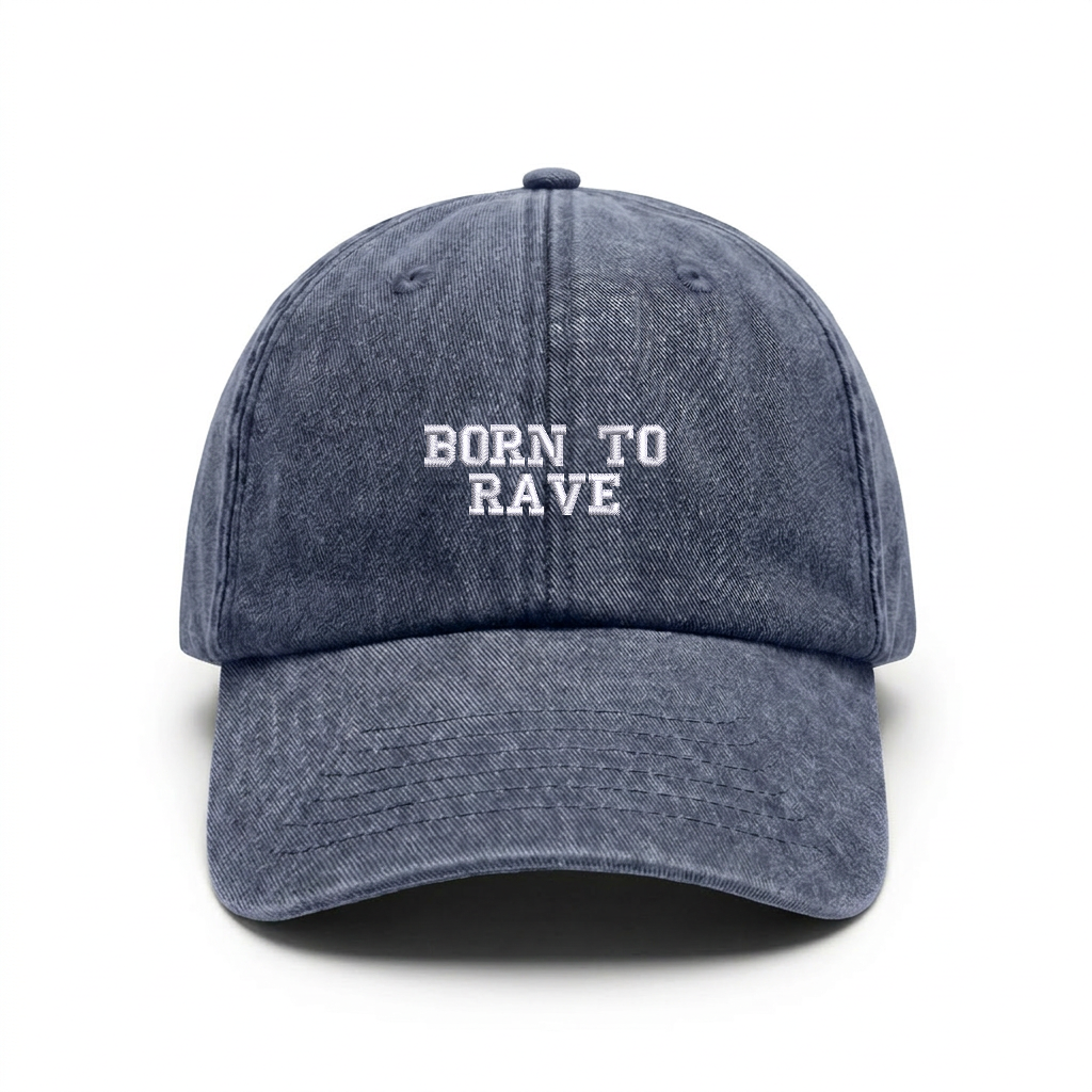 Vintage cap "BORN TO RAVE"