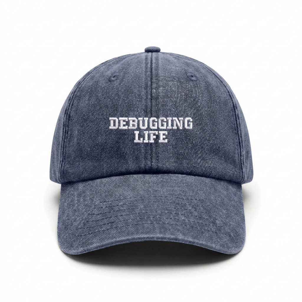 Vintage cap "DEBUGGING LIFE"