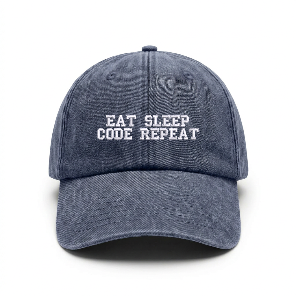 Vintage cap "EAT SLEEP CODE REPEAT"