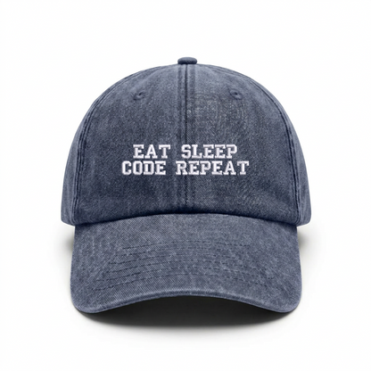 Vintage cap "EAT SLEEP CODE REPEAT"
