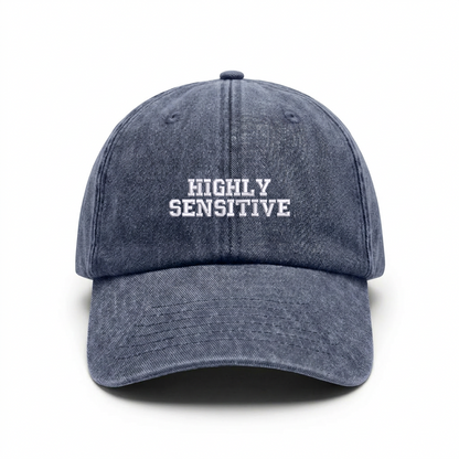 Vintage cap "HIGHLY SENSITIVE"