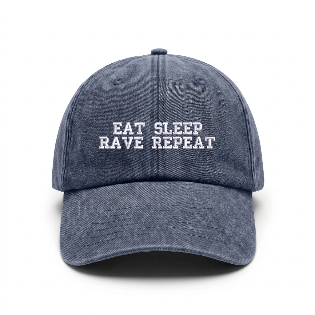 Vintage cap "EAT SLEEP RAVE REPEAT"
