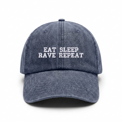 Vintage cap "EAT SLEEP RAVE REPEAT"