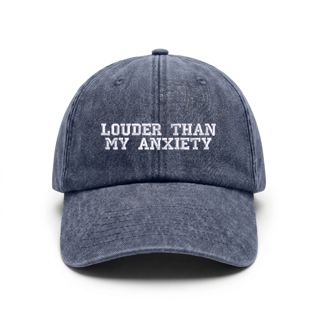 Vintage cap "LOUDER THAN MY ANXIETY"