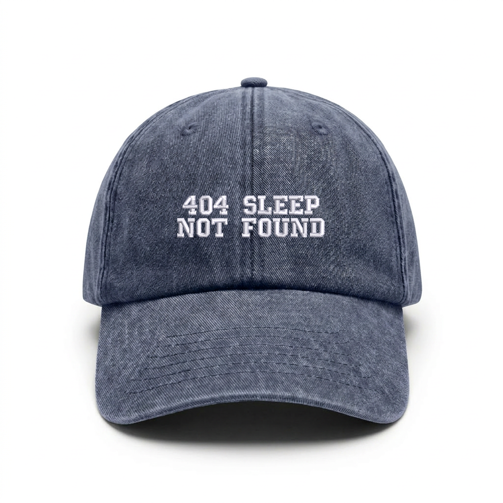 Vintage cap "404 SLEEP NOT FOUND"