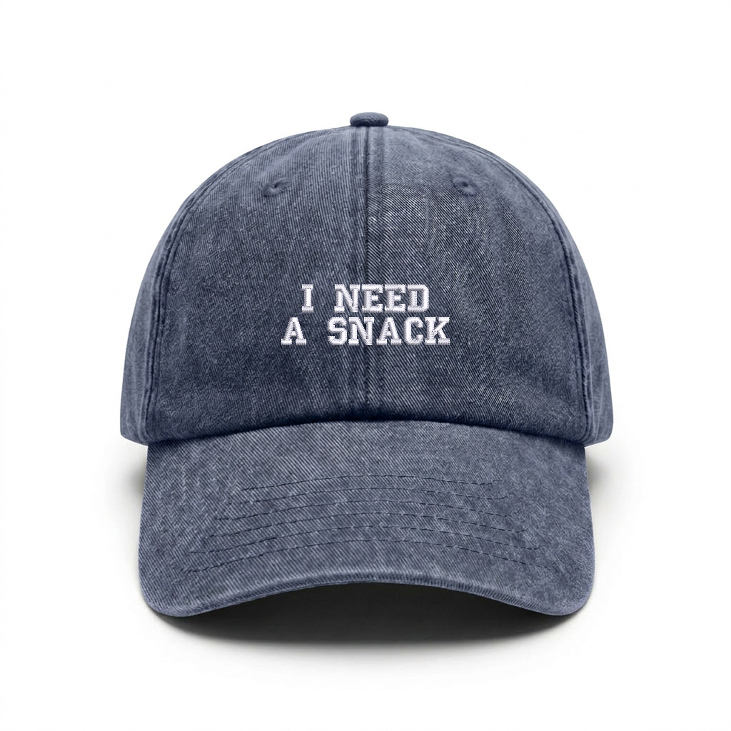 Vintage cap "I NEED A SNACK"
