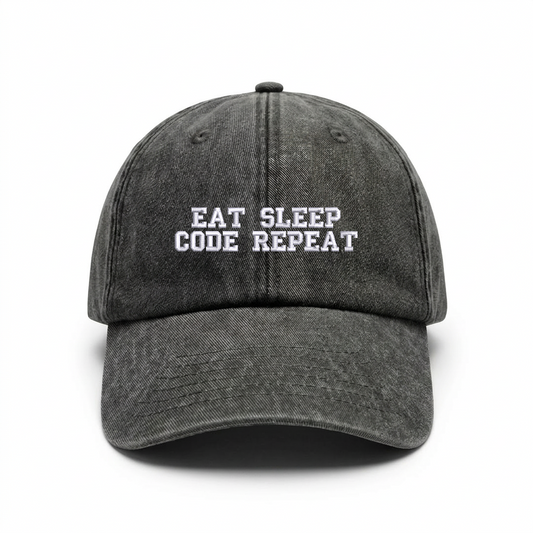 Vintage cap "EAT SLEEP CODE REPEAT"