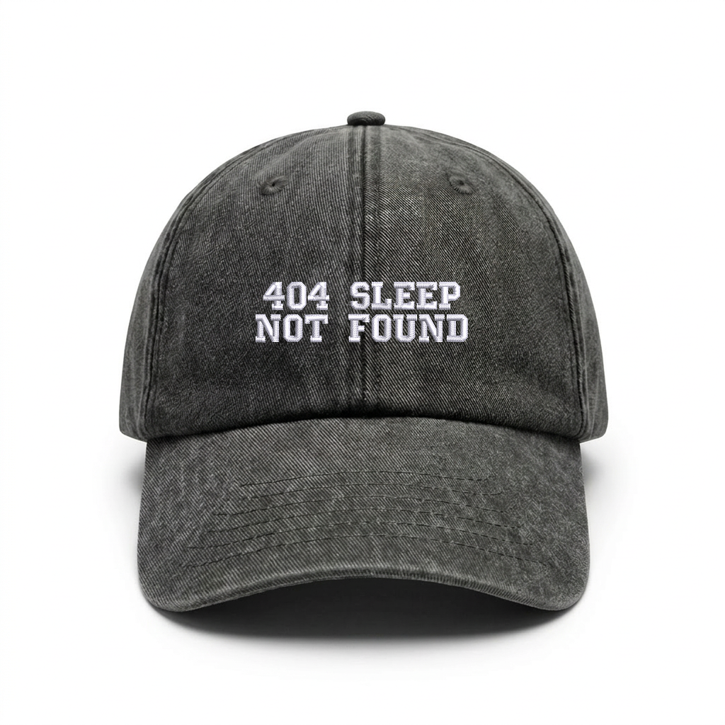 Vintage cap "404 SLEEP NOT FOUND"