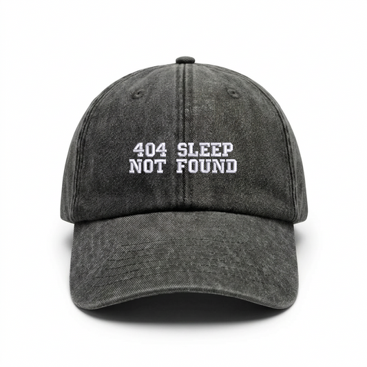 Vintage cap "404 SLEEP NOT FOUND"