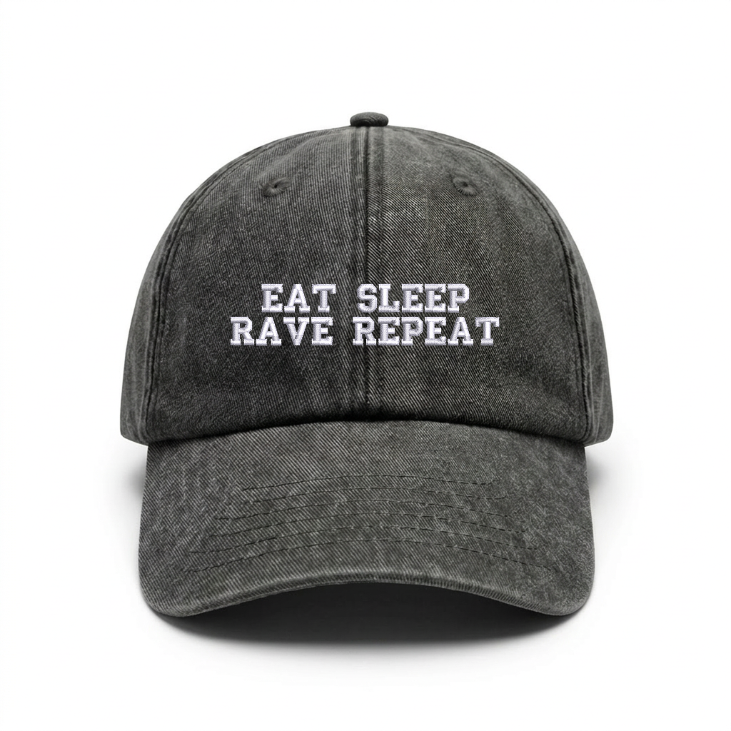 Vintage cap "EAT SLEEP RAVE REPEAT"