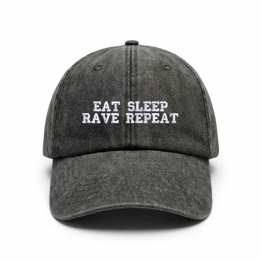 Vintage cap "EAT SLEEP RAVE REPEAT"