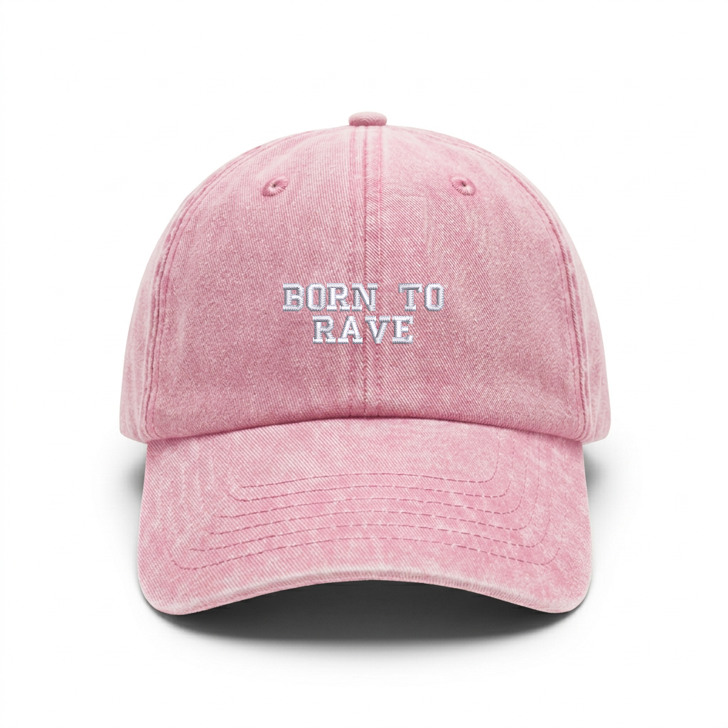 Vintage cap "BORN TO RAVE"