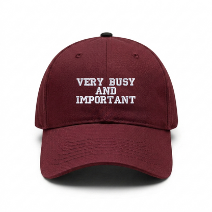 Standart cap "VERY BUSY AND IMPORTANT"