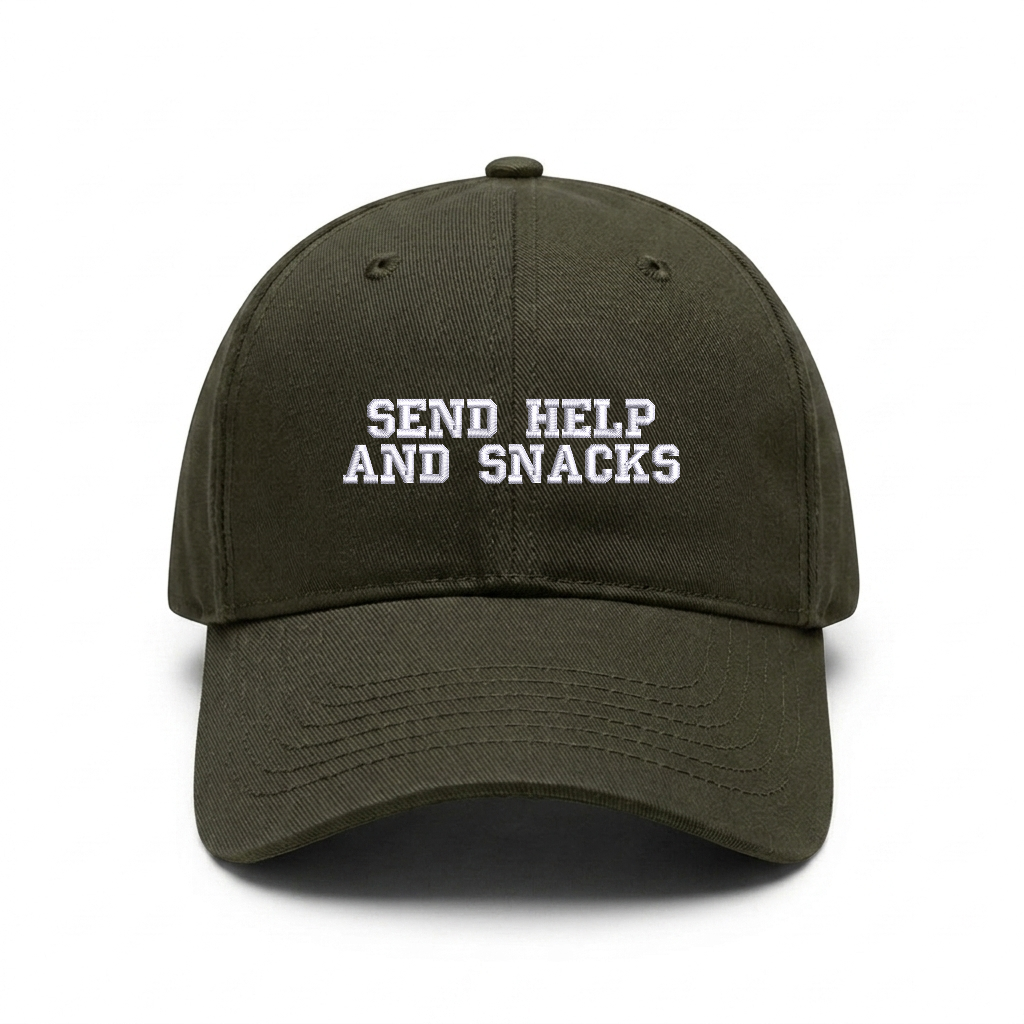 Standart cap "SEND HELP AND SNACK"