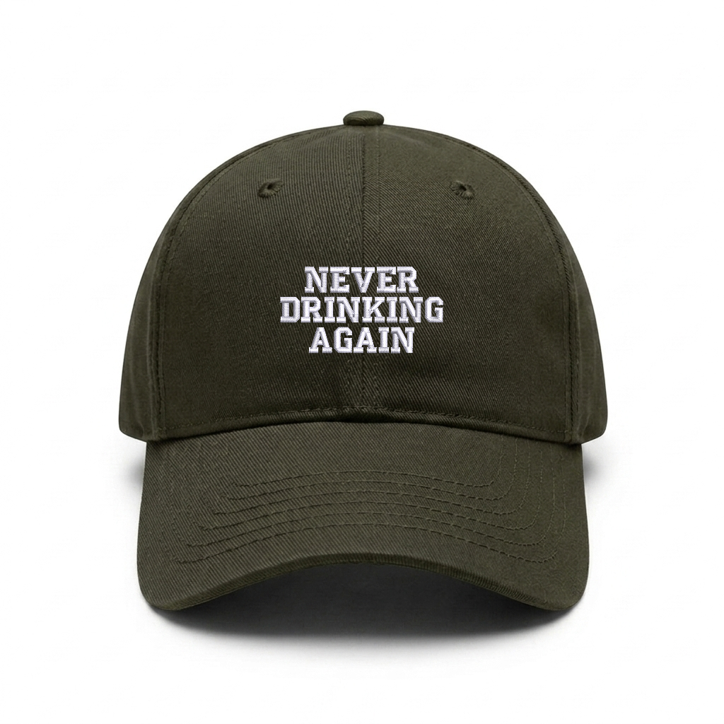 Standart cap "NEVER DRINKING AGAIN"