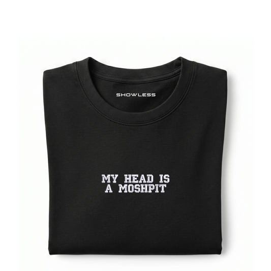 Standard T-shirt MY HEAD IS A MOSHPIT – music festival t-shirt SHOWLESS